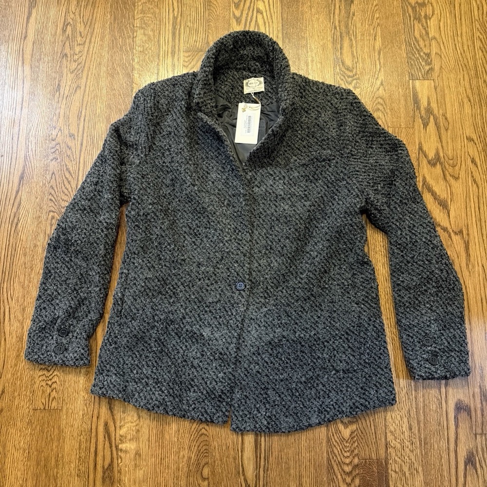 Joyfolie Mia Joy Louve Blazer Charcoal Black Wool Blend Womens Size XL - Picture 9 of 16